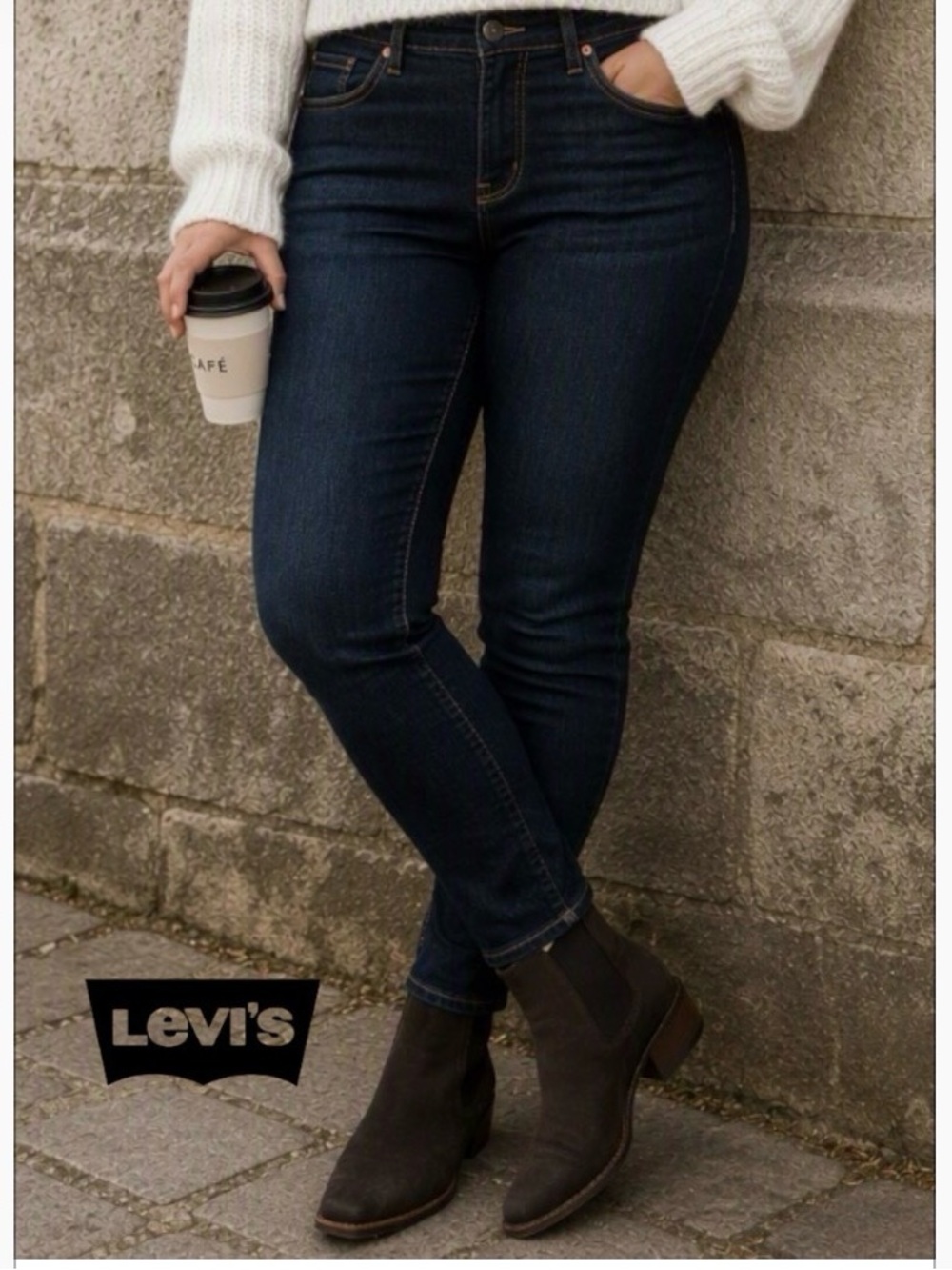 24W Plus Size Levi’s Darkwash Signature Modern Skinny, New Without Tags
